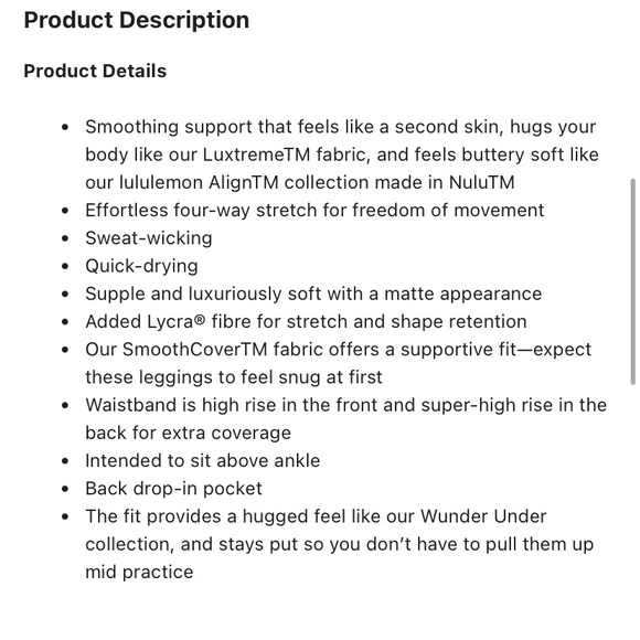 LULULEMON INSTILL HR TIGHT 25” LUXE SOFT FOUR-WAY STRETCH IN GRAY LAVENDER SZ 6 - Picture 9 of 16